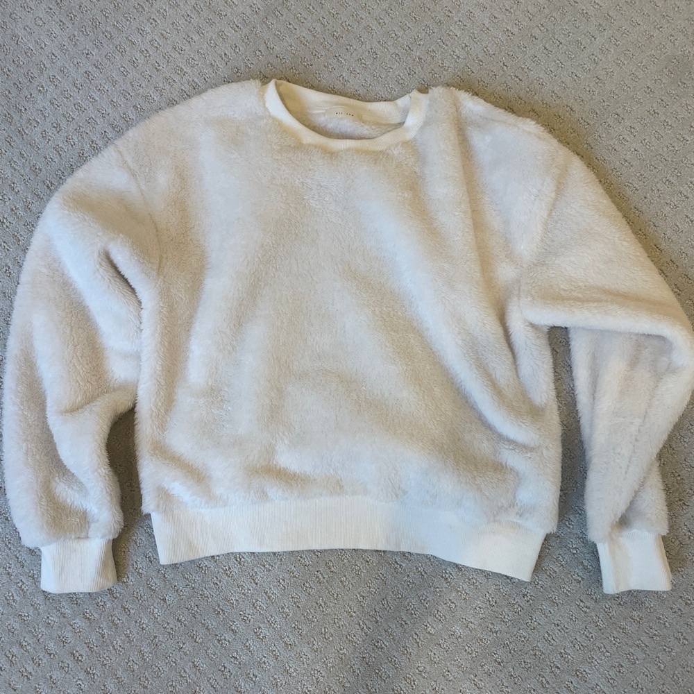 Fuzzy White Sweater